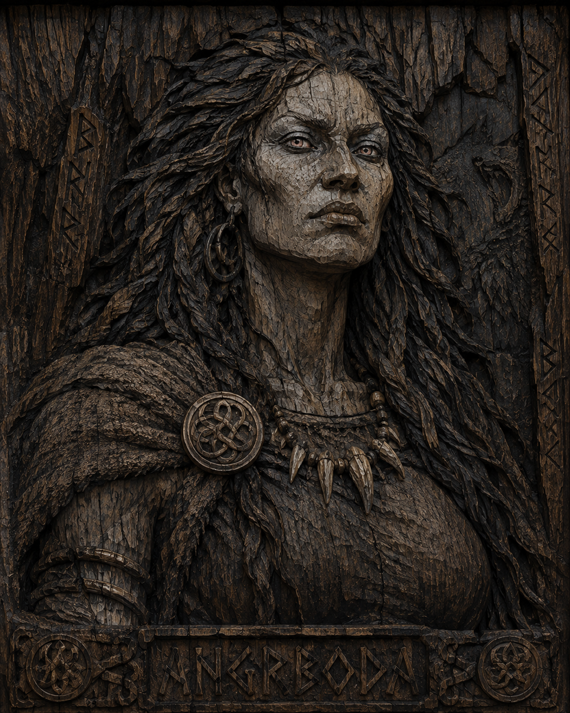 Portrait of Angrboda, Mythology, Middle Ages