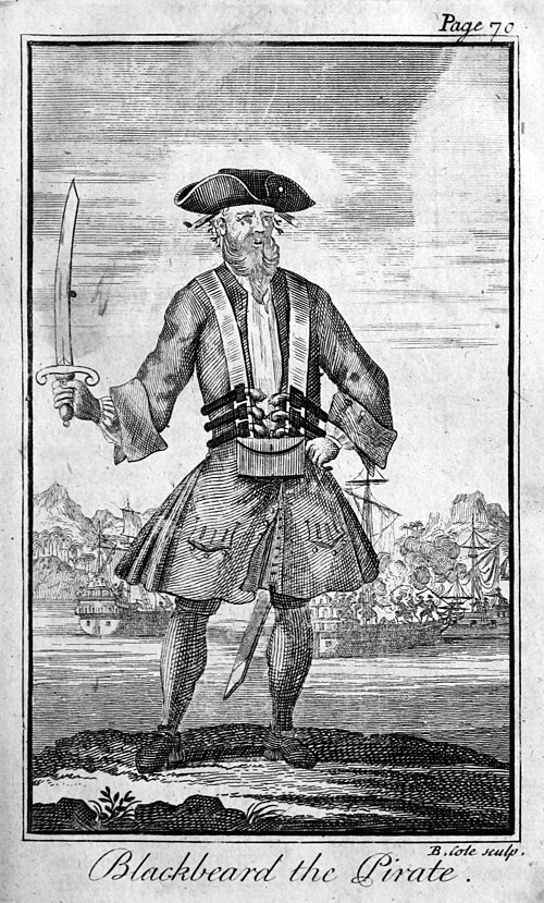 Portrait of Edward Teach, Military, Early Modern, 1680 — 1718