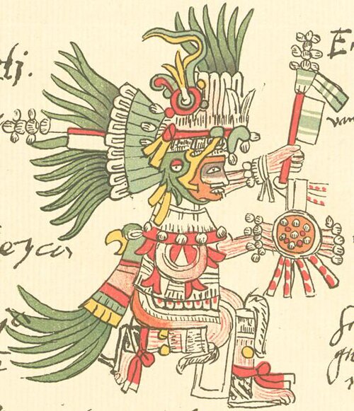 Portrait de Huitzilopochtli, Mythologie, Moyen Âge