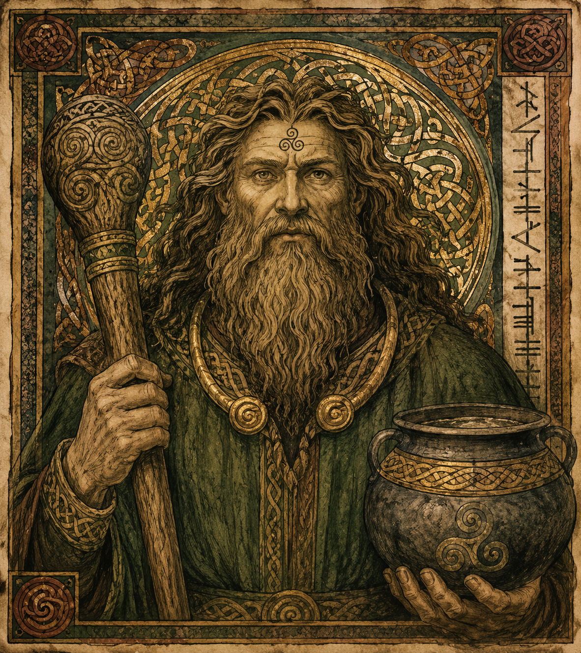 Portrait de Le Dagda (Dagda Mór), Mythologie, Avant J.-C.
