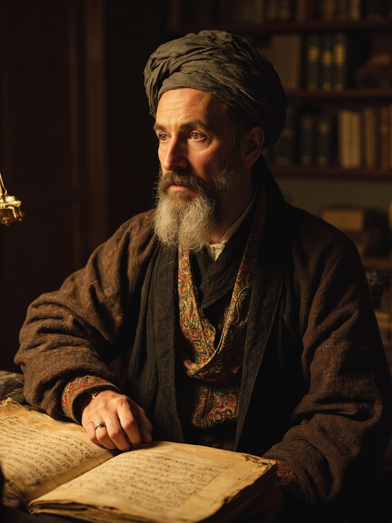 Portrait de Mahmoud al-Kachgari, Lettres, Moyen Âge, 1005 — 1102
