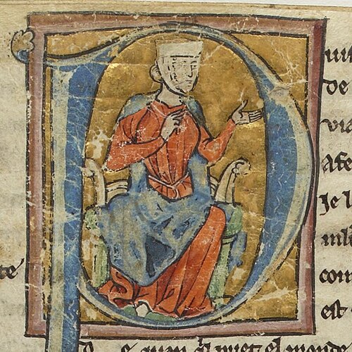 Portrait of Marie of France, Literature, Middle Ages, 1145 — 1198