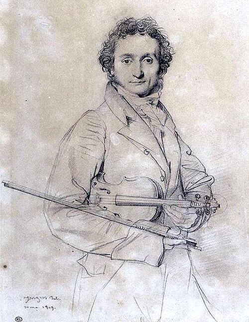 Portrait of Niccolò Paganini, Music, 19th Century, 1782 — 1840