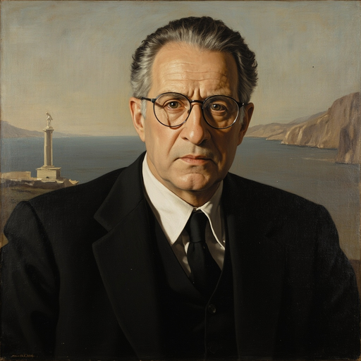 Portrait of Giorgos Seferis (Yorgos Seferis), born Georgios Seferiadis, Literature, 20th Century