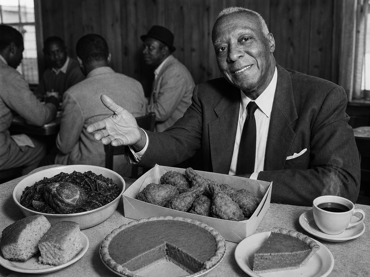 A. Philip Randolph at the table