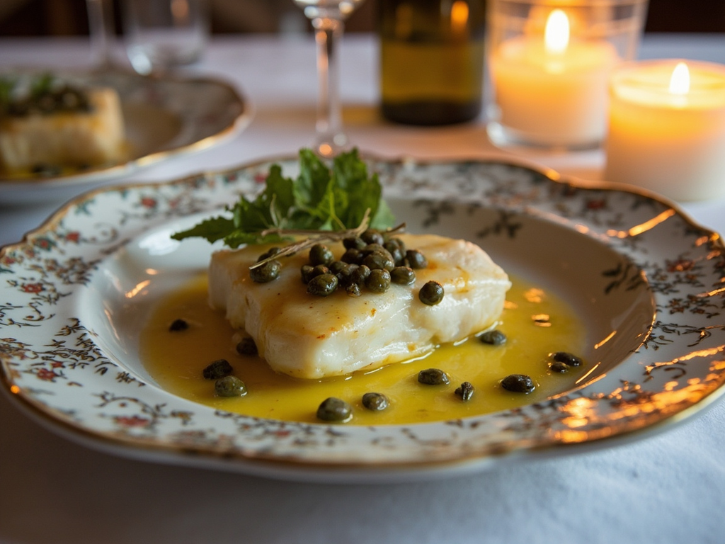 Carp with verjuice and caper sauce