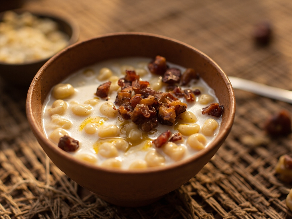 Dégué de mil au lait caillé, dattes et miel