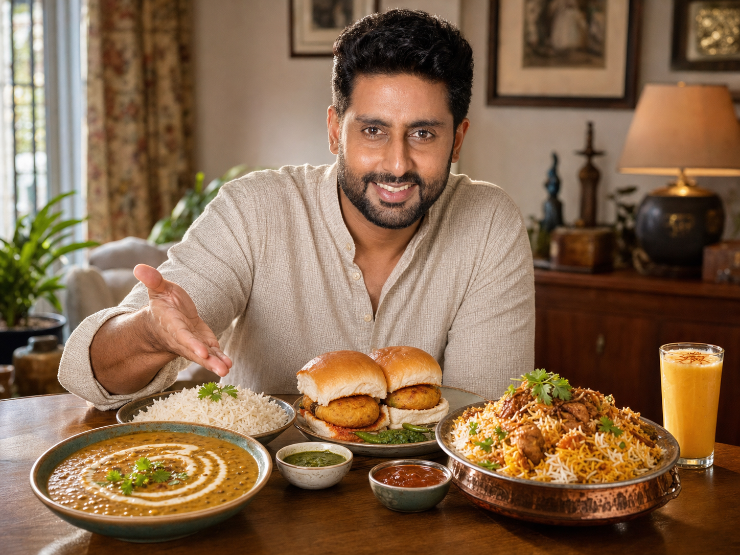 Abhishek Bachchan à table