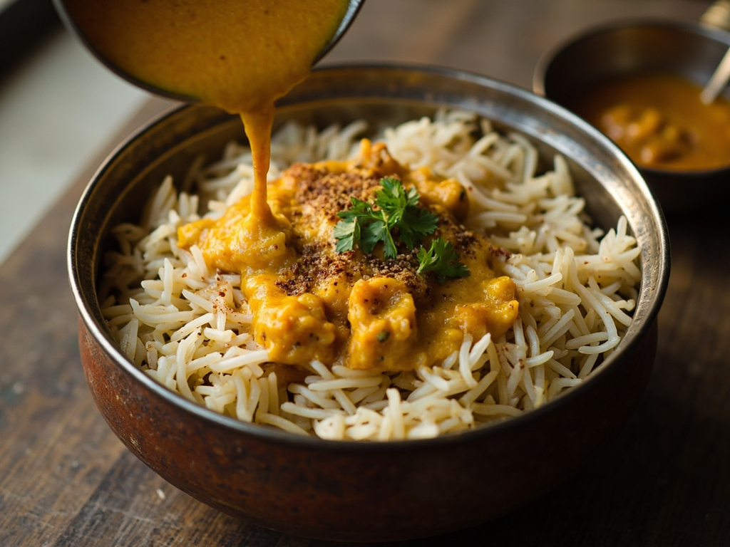 Dal-chawal (lentilles fondantes et riz basmati)