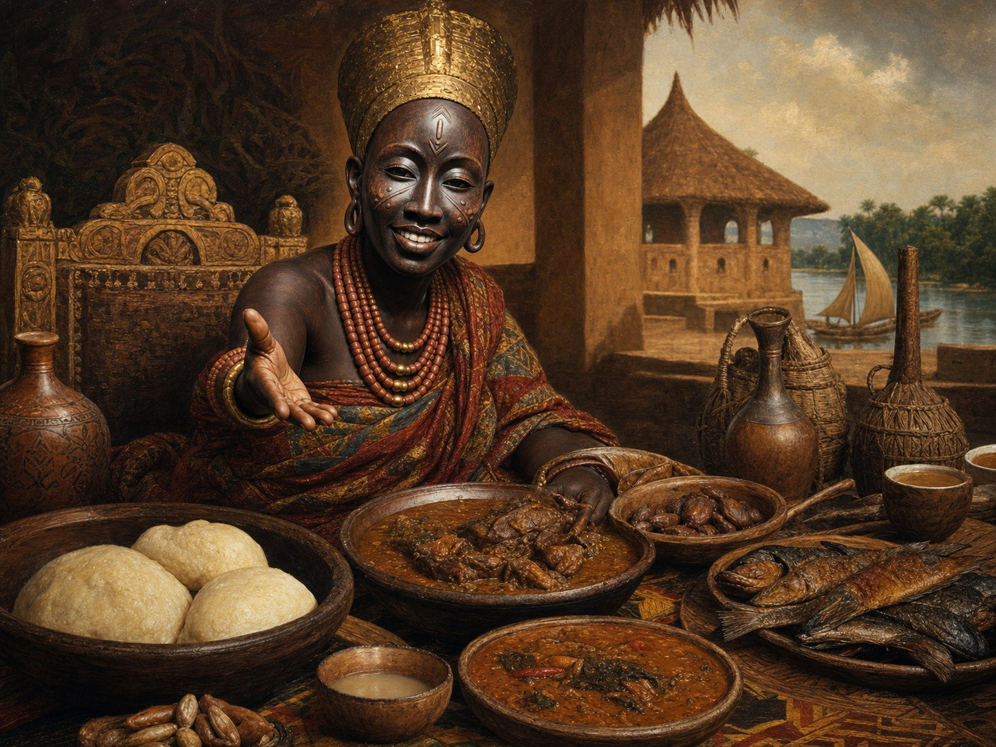 Abla Pokou II à table