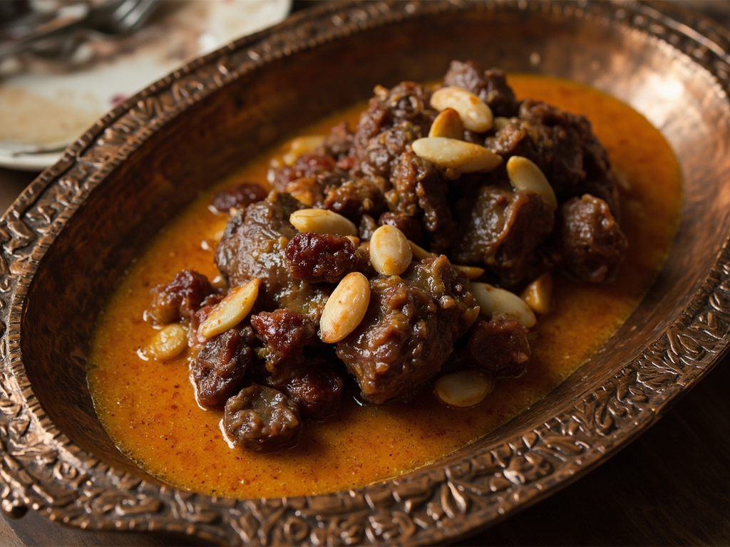 Mrouzia of Lamb with Honey, Raisins and Almonds