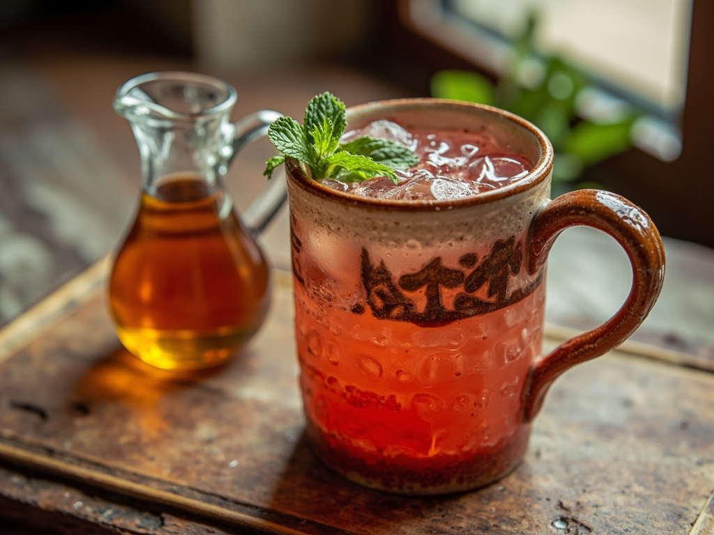 Sekanjabin à la rose (sirop de miel et vinaigre parfumé)