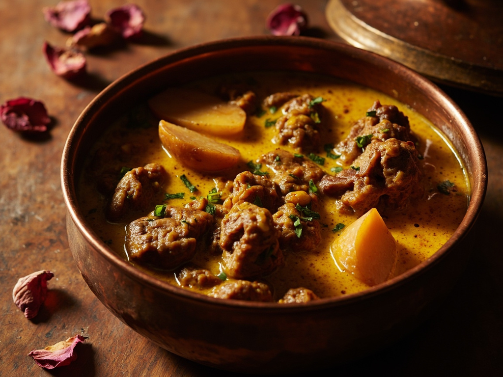 Khoresh de mouton au coing et au verjus, safrané
