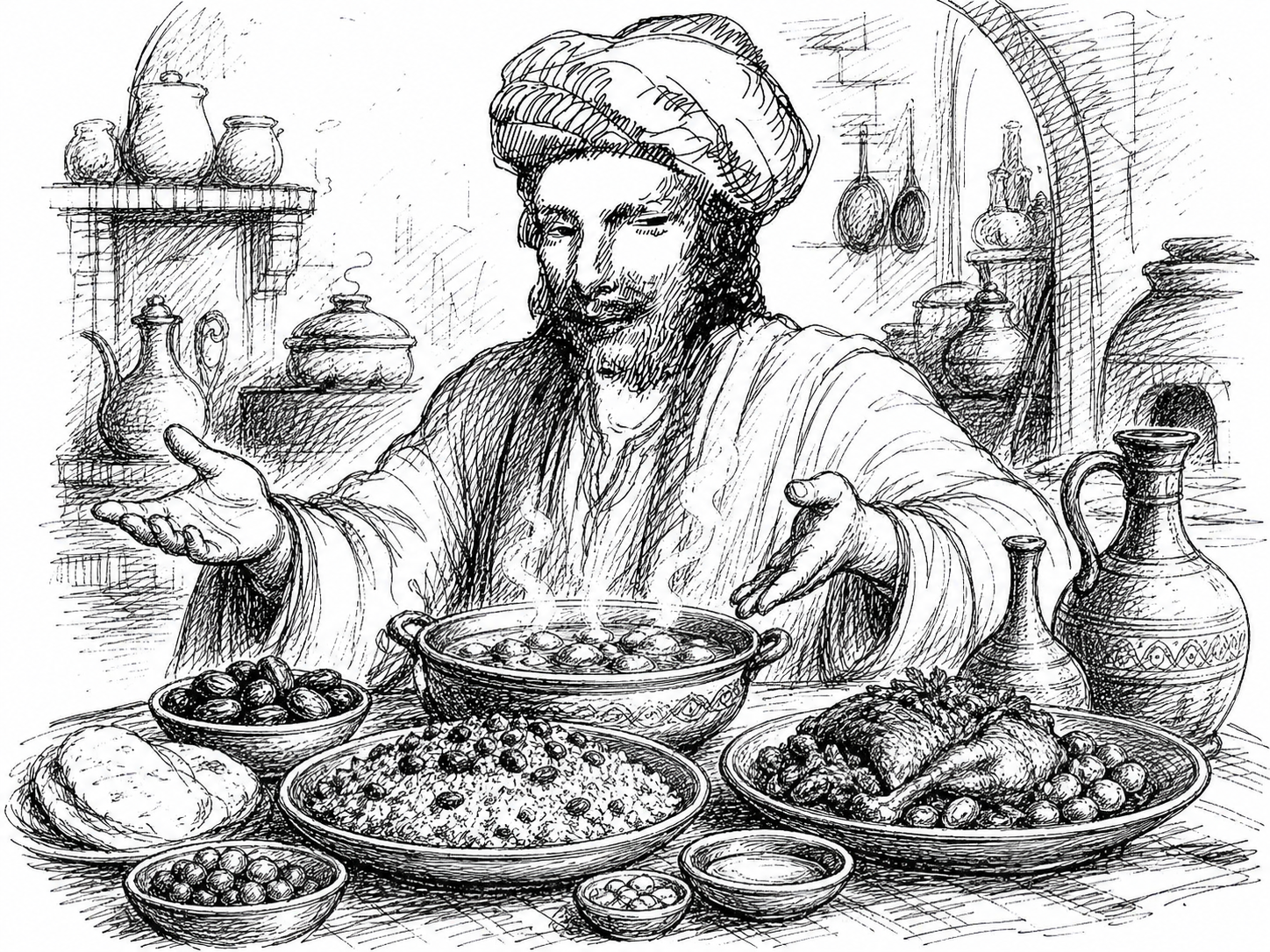 Aboû Nouwâs à table