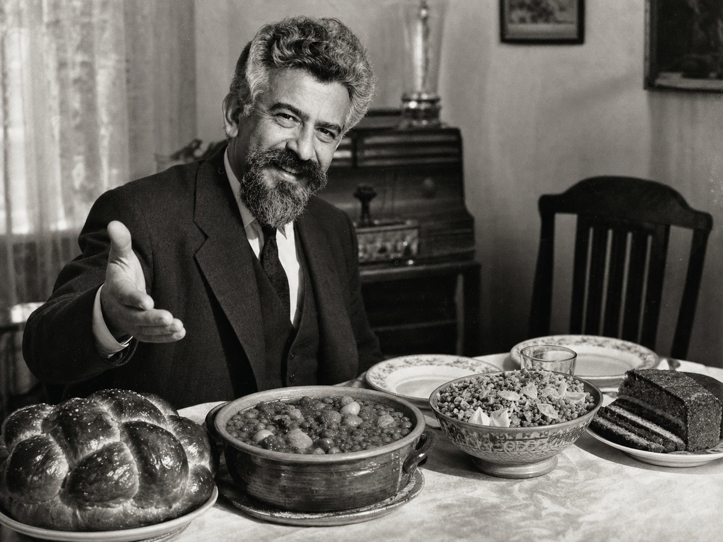 Abraham Joshua Heschel à table