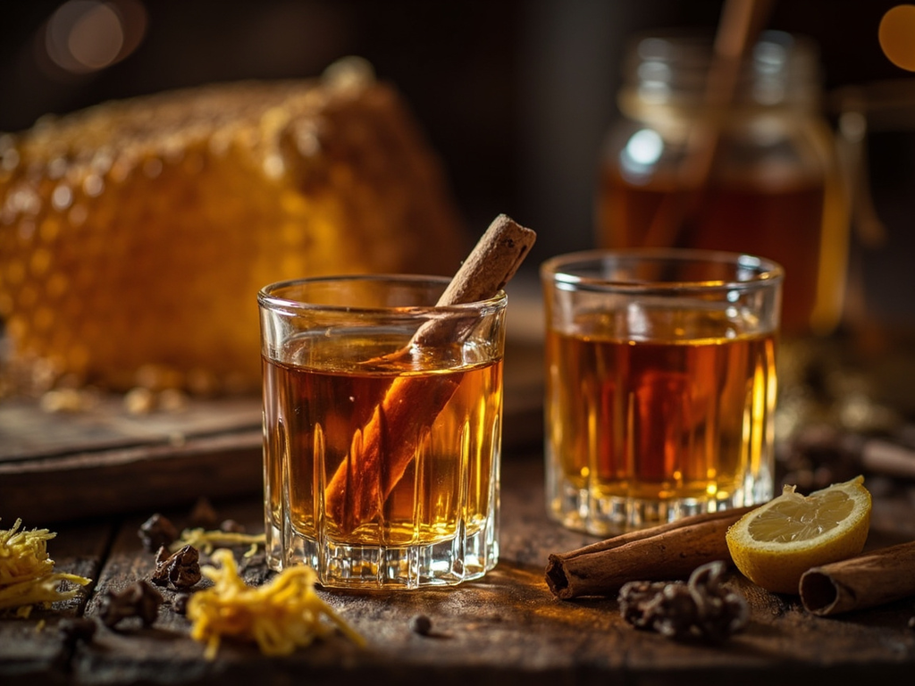 Krupnik — liqueur chaude au miel et aux épices