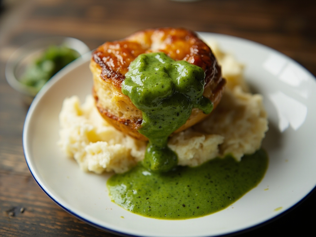 Pie & mash with parsley liquor
