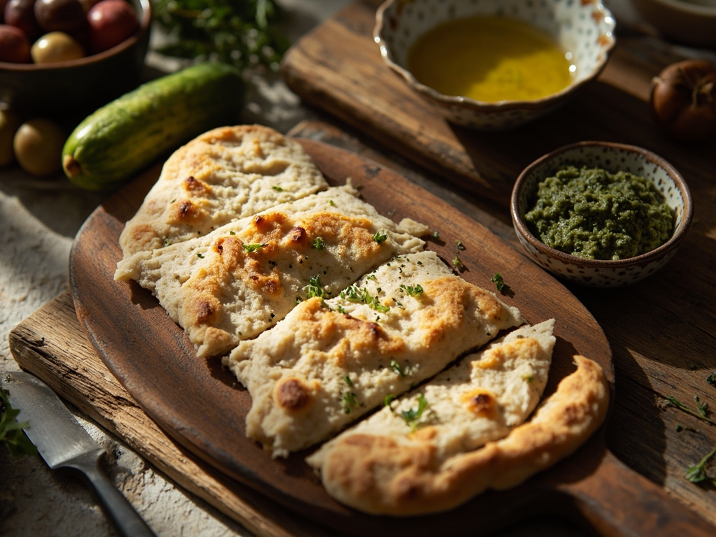 Zeit w za'atar — bread, olive oil and za'atar
