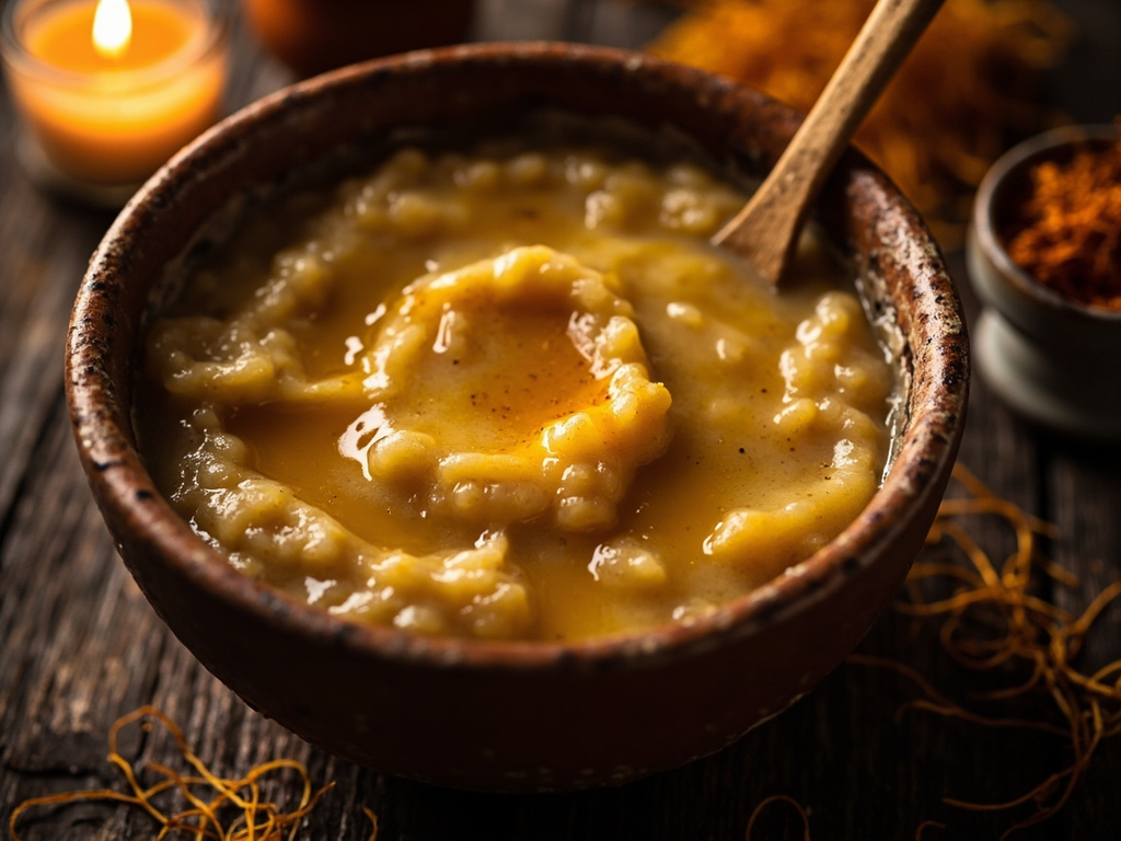 Frumenty with Honey and Saffron