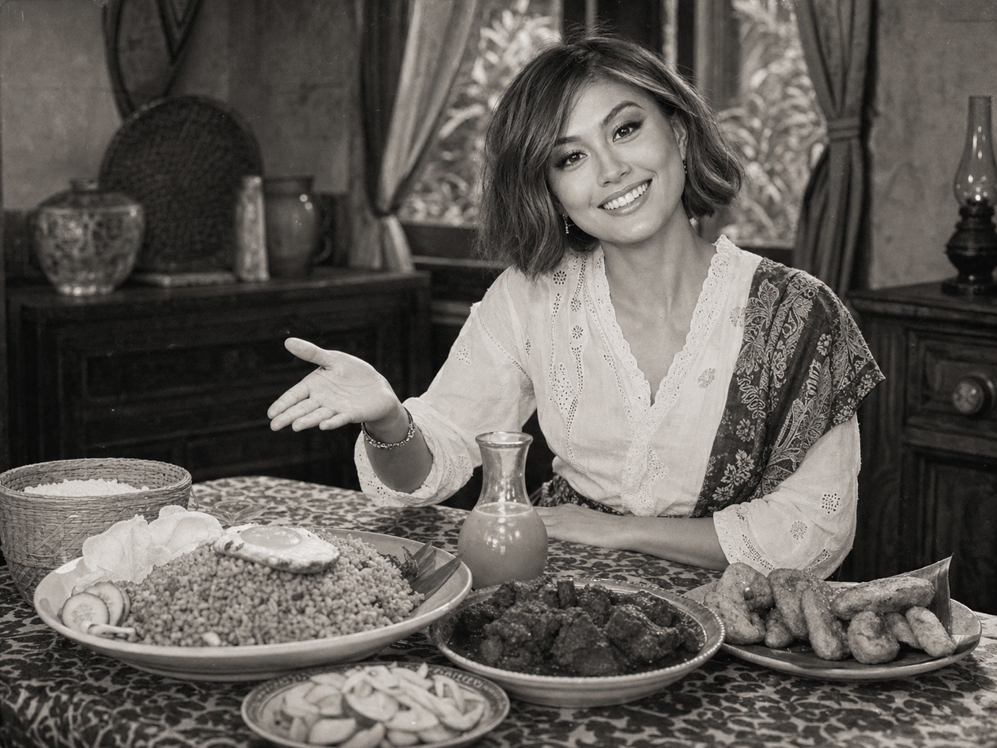Agnez Mo at the table