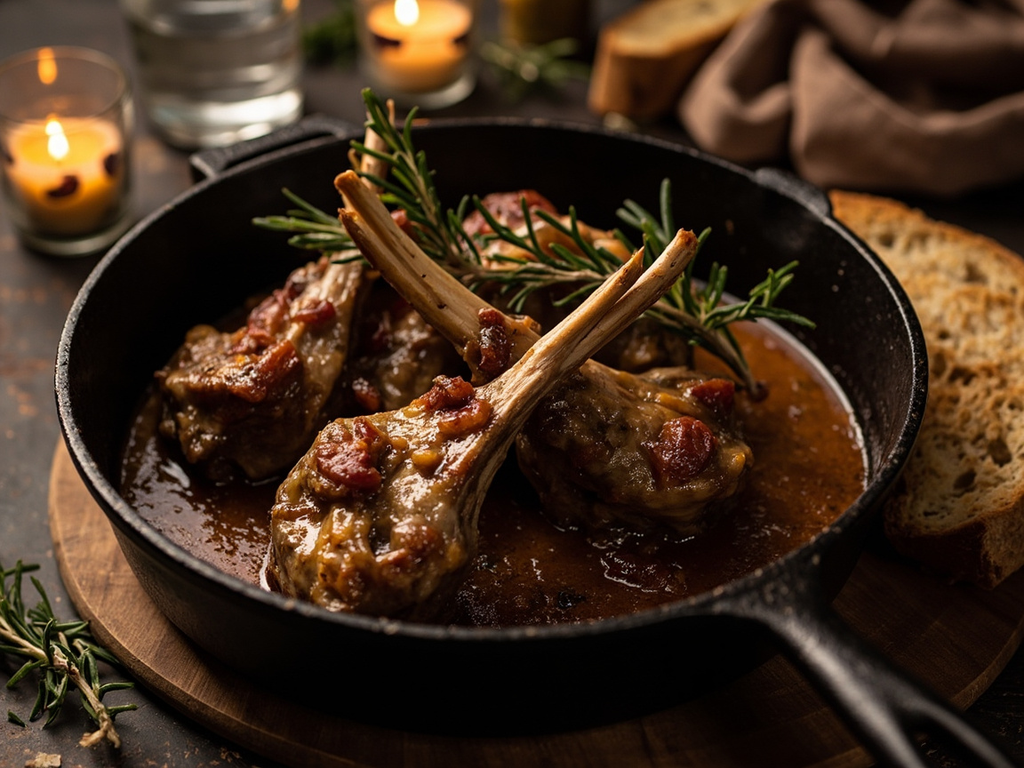 Roman-Style Roast Suckling Lamb with Rosemary and Anchovies