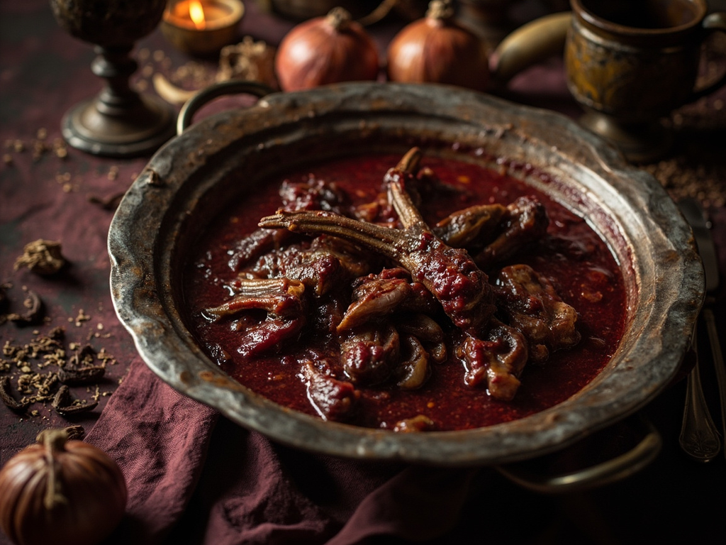 Civet de lièvre au verjus et aux épices
