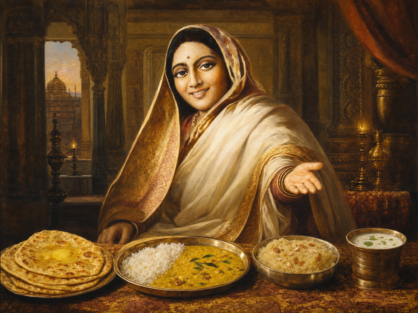 Ahilyabai Holkar à table