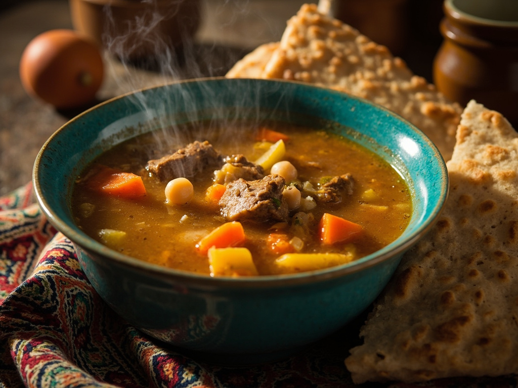 Shorpa-yi Taïkazan (soupe d'agneau du grand chaudron)
