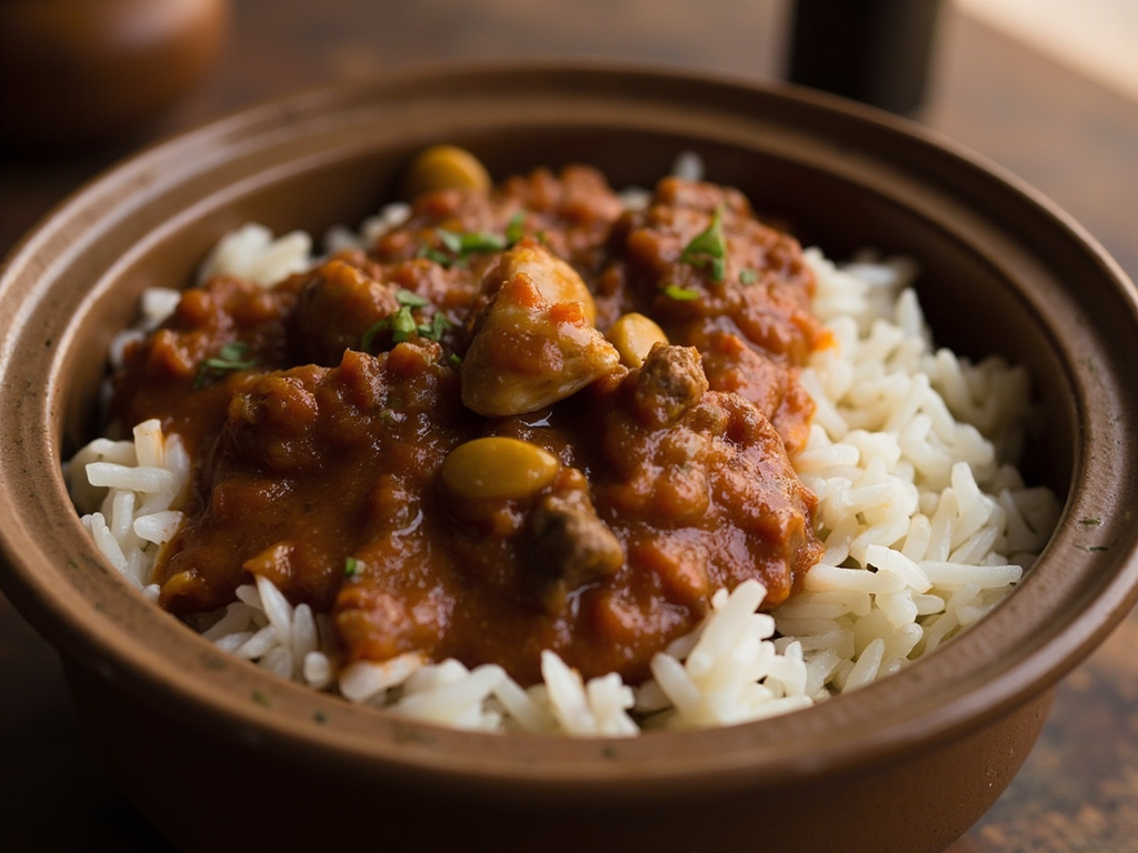 Riz à la sauce d'arachide (façon malinké)