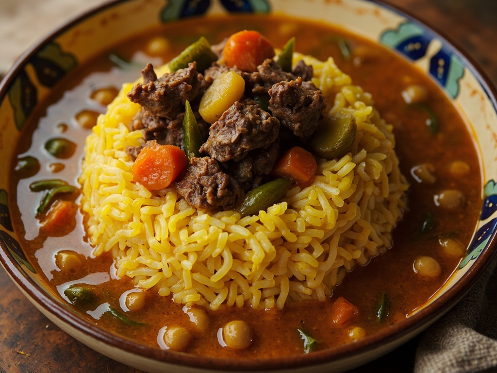 Couscous au mouton et aux sept légumes