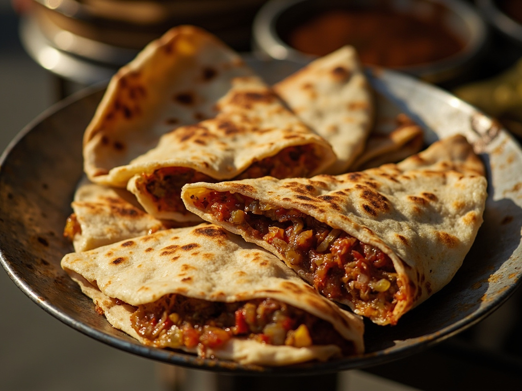 M'hadjeb, Stuffed Layered Crepes