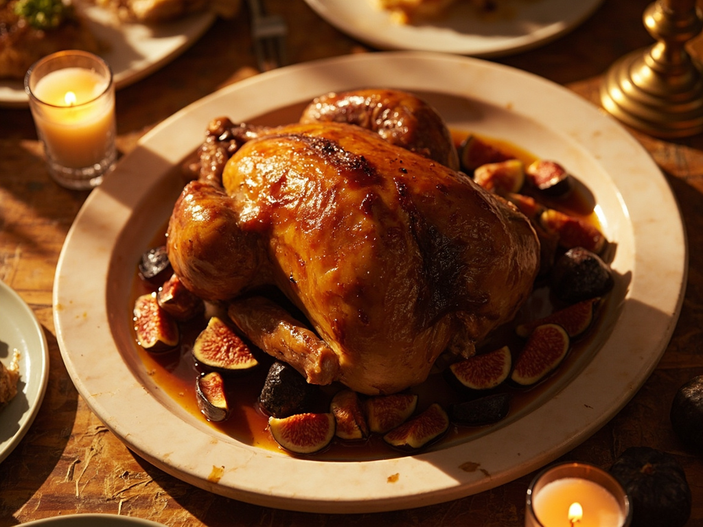 Honey-Roasted Goose with Figs and Coriander