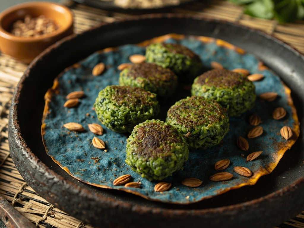 Tecuitlatl Cakes (Lake Spirulina)