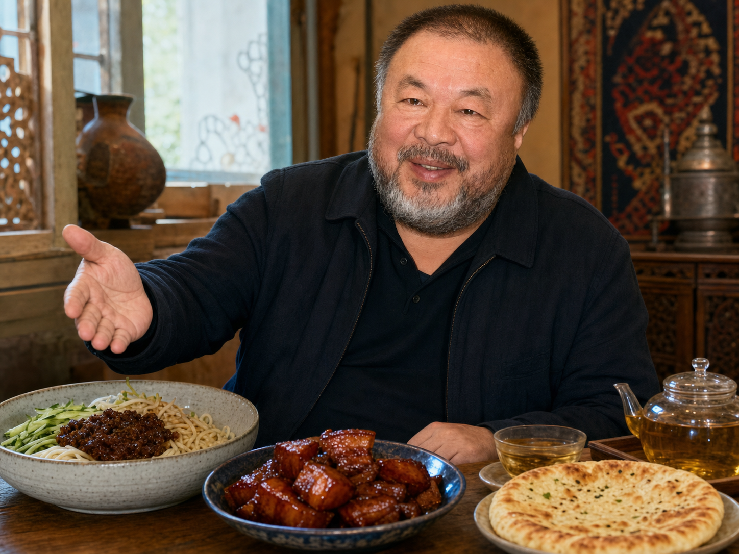 Ai Weiwei at the table