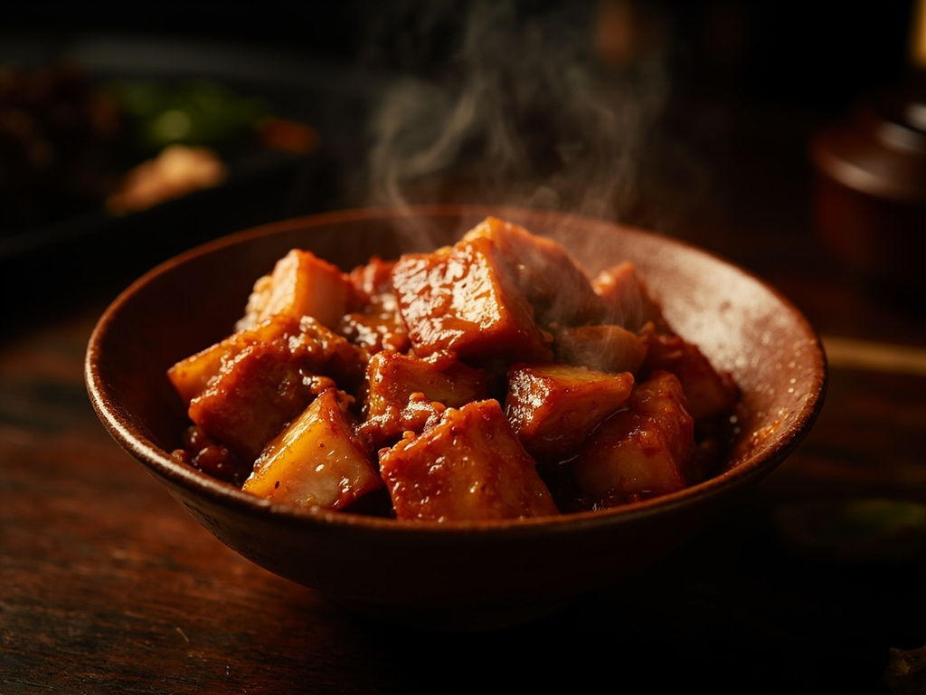 Hóngshāoròu (红烧肉) — caramelized braised pork