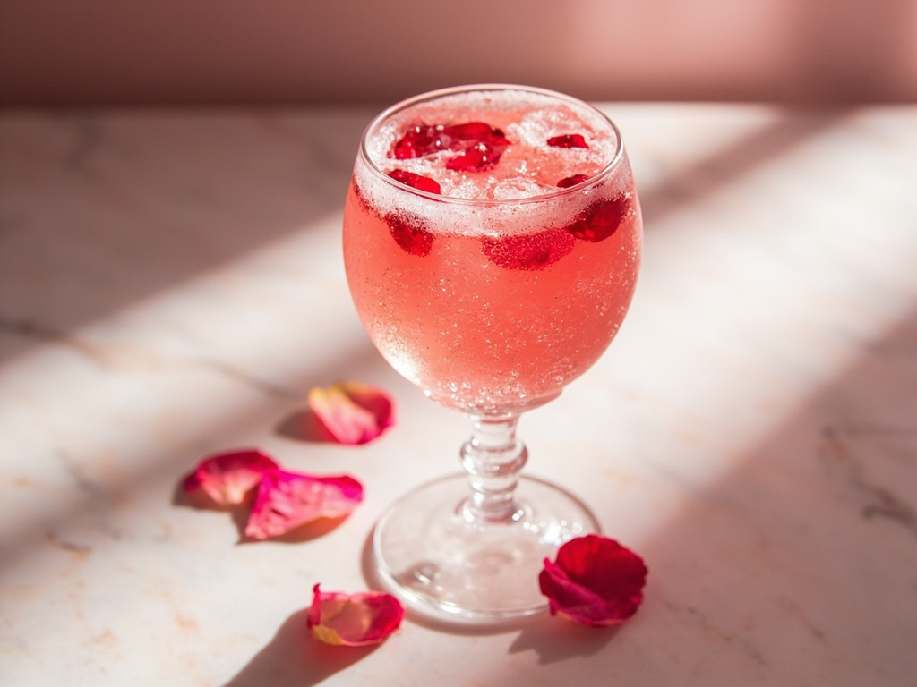 Iced Rose Sharbat with Sandalwood