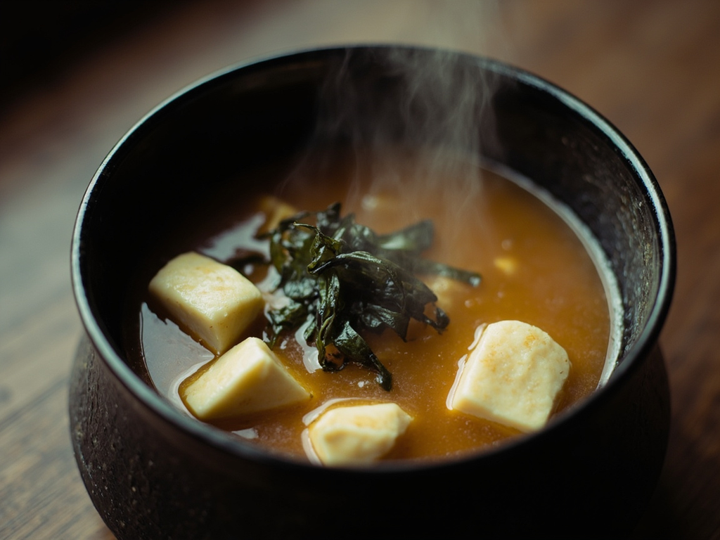 Misoshiru au tofu et au wakame