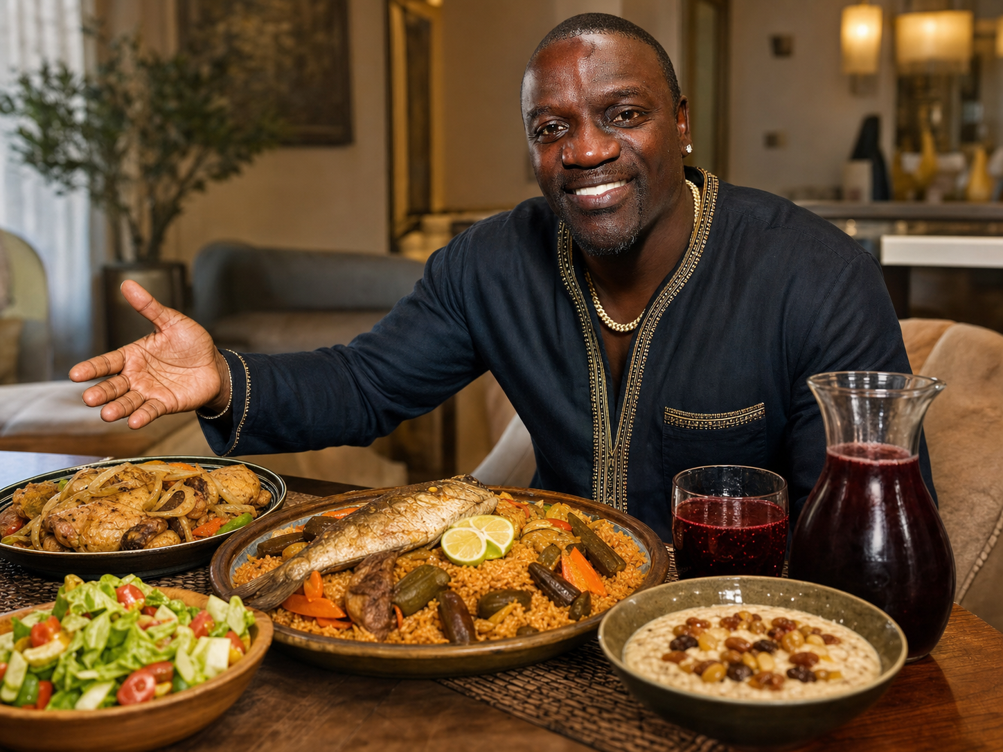 Akon at the table