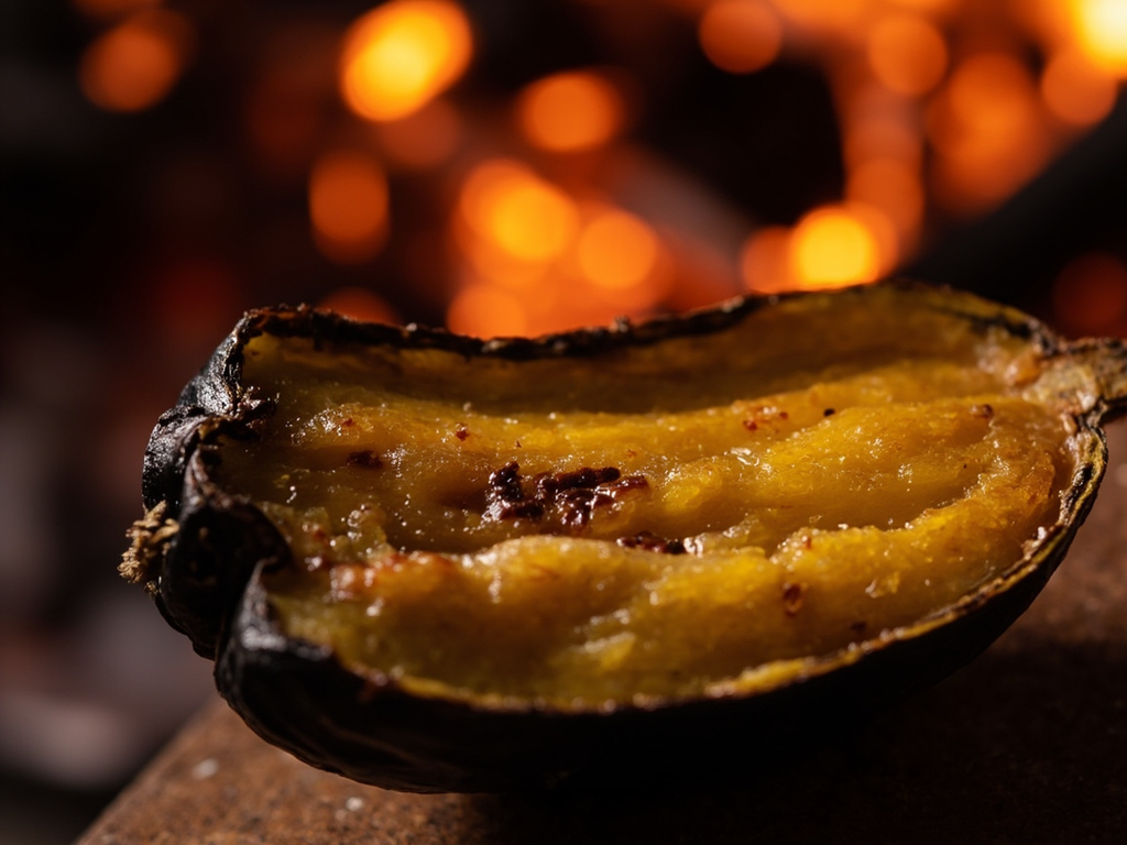 Ripe Plantain Roasted in Embers
