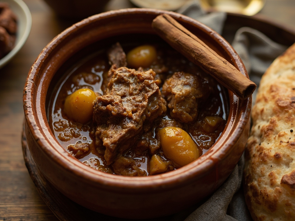 Lamb Qaliya with Verjuice and Quince