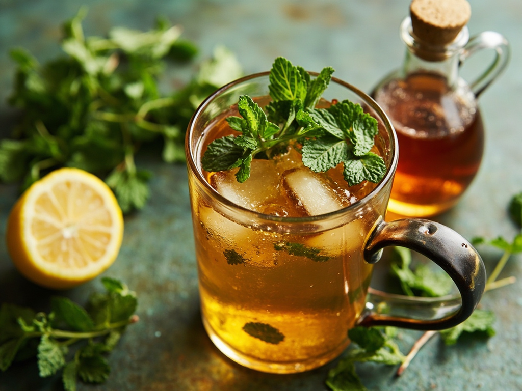 Sekanjabin — sirop de vinaigre et miel à la menthe