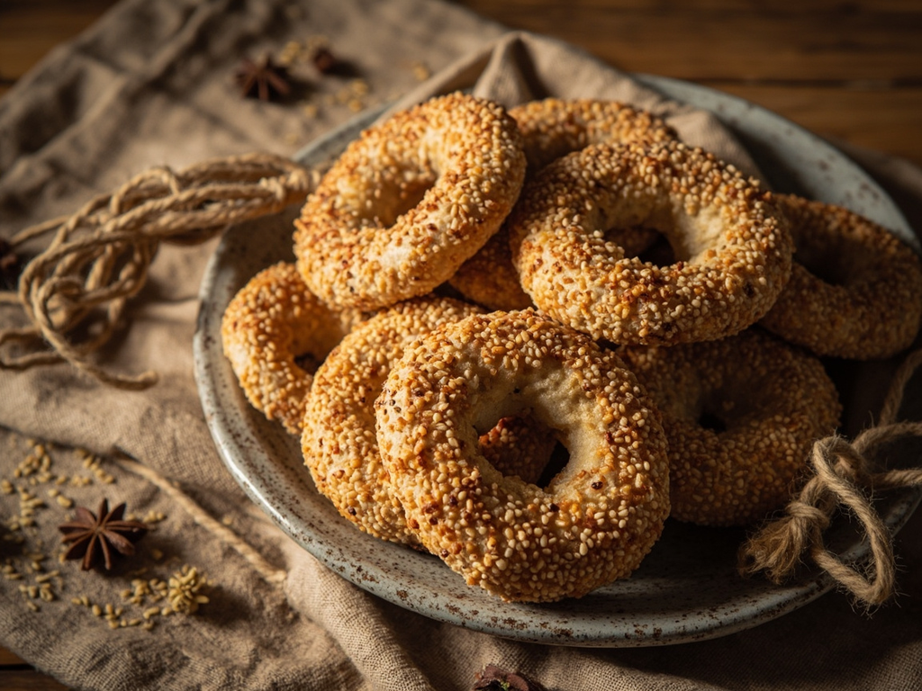 Traveler's Ka'k (Semolina Rings with Sesame and Anise)