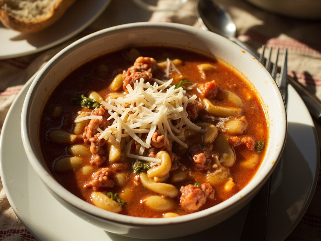 Pasta e fagioli ('pasta fazool' for weeknights)