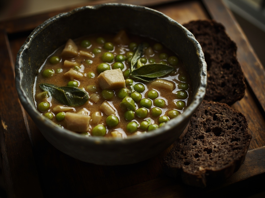 Pulmentum de pois aux poireaux