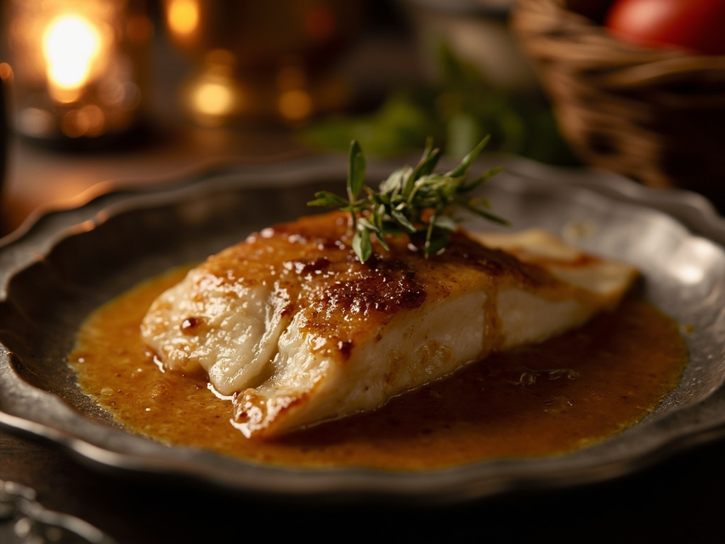 Brochet du Rhin à la sauce cameline