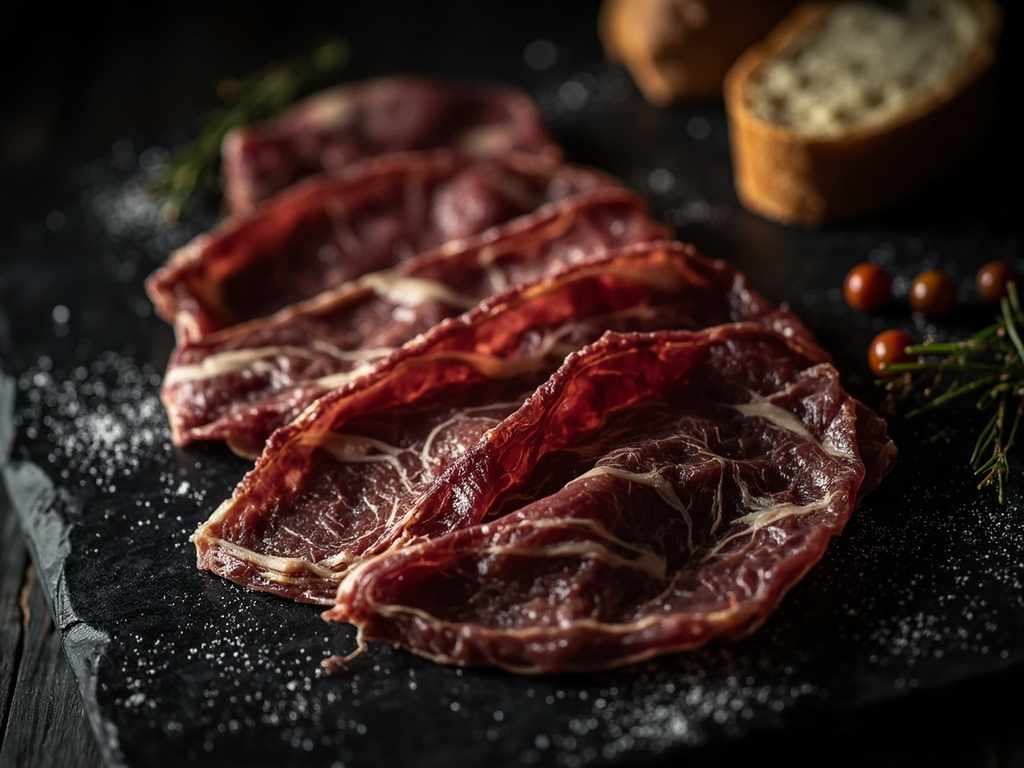 Bündnerfleisch — viande de bœuf séchée à l'air des Grisons