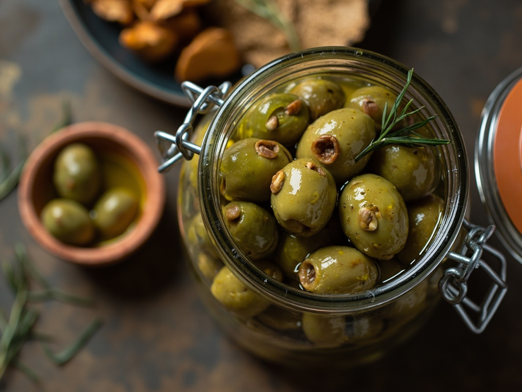 Olives concassées en saumure au fenouil