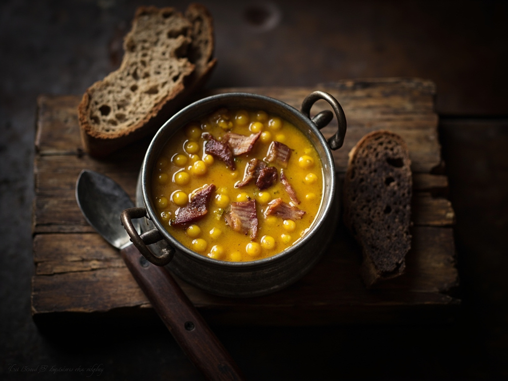 Pease pottage with bacon from the Flemish camps