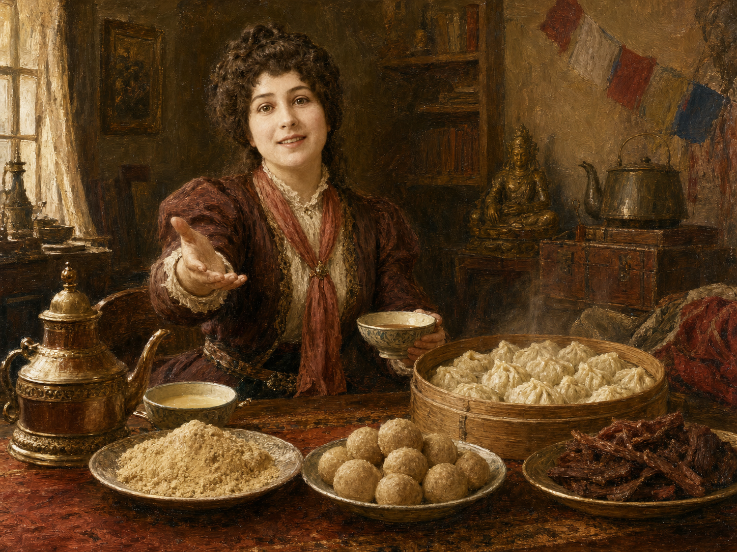 Alexandra David-Néel à table