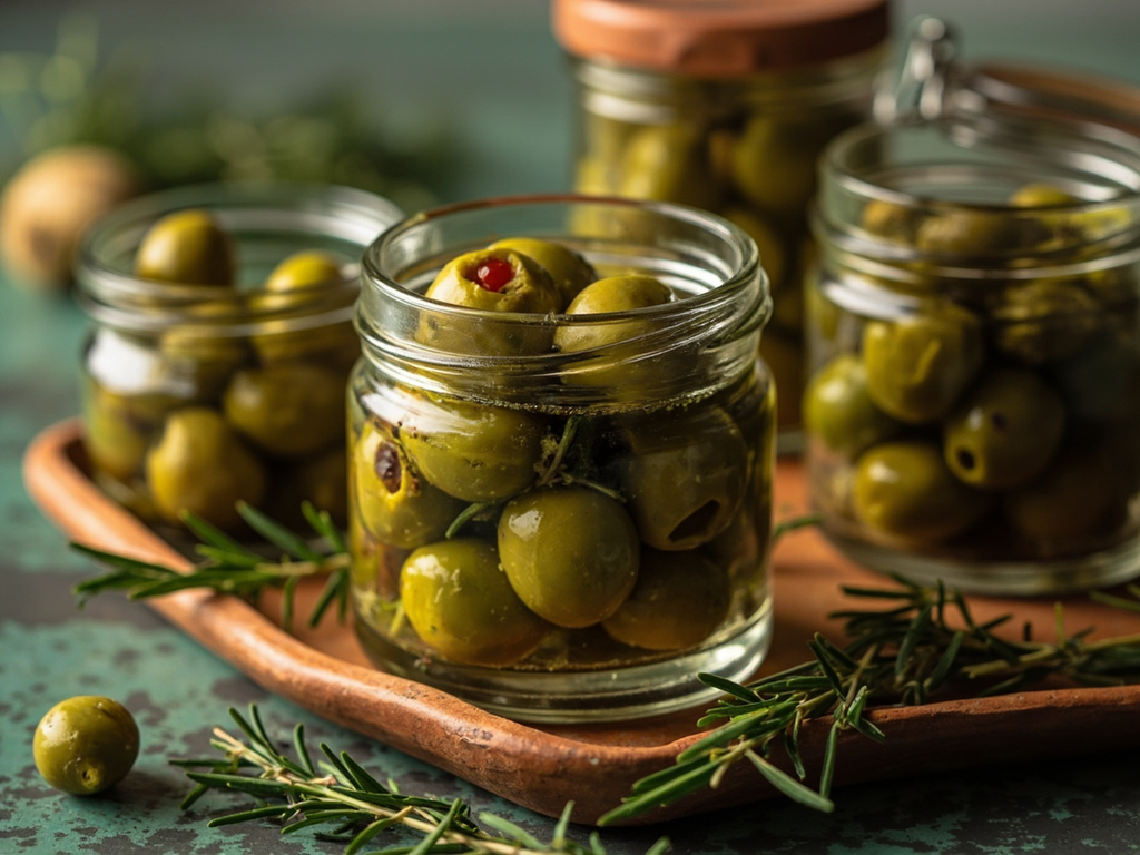 Cracked Olives in Thyme Brine